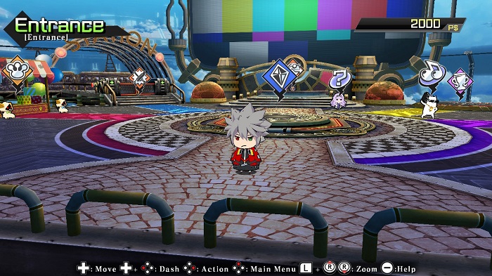 The hub where modes are selected in BBTAG.