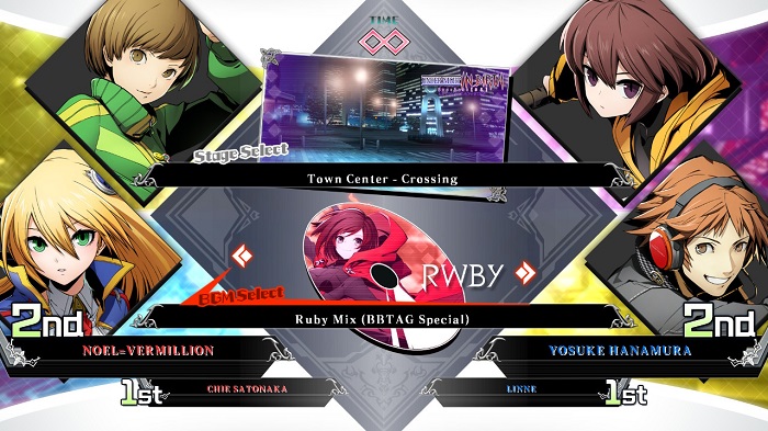 This is where the BGM and and stage are selcted before battle in BBTAG.