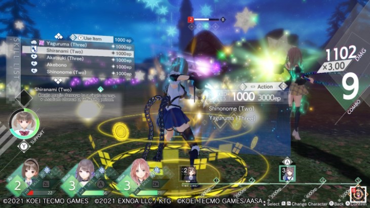 Skill Selection in Blue Reflection: Second Light