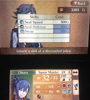 Getting a skill from a My Castle battle in Fire Emblem Fates