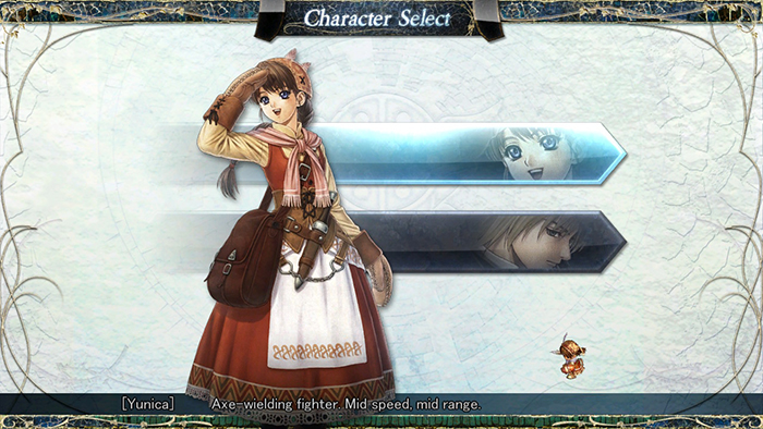 Character Selection Screen in Ys Origin (Switch)