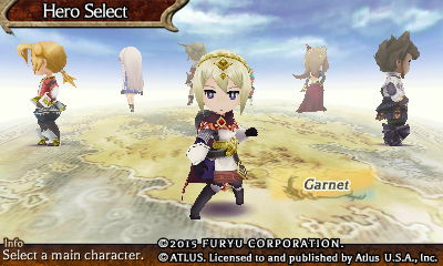 Choosing a character in The Legend of Legacy