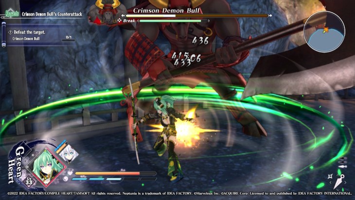Combat in Neptunia X SENRAN KAGURA: Ninja Wars