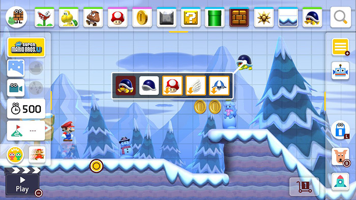 Course maker in Super Mario Maker 2