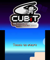 Cubit The Hardcore Platformer Robot Start Screen