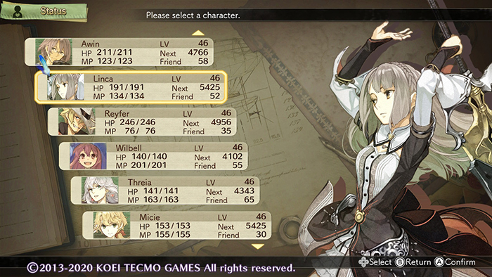 Some characters in Atelier Escha & Logy: Alchemists of the Dusk Sky DX