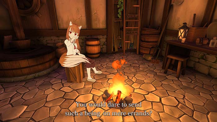 Spice and Wolf VR Holo by the fire