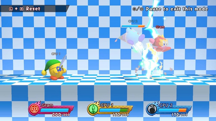 Practice Mode in Kirby Fighters 2