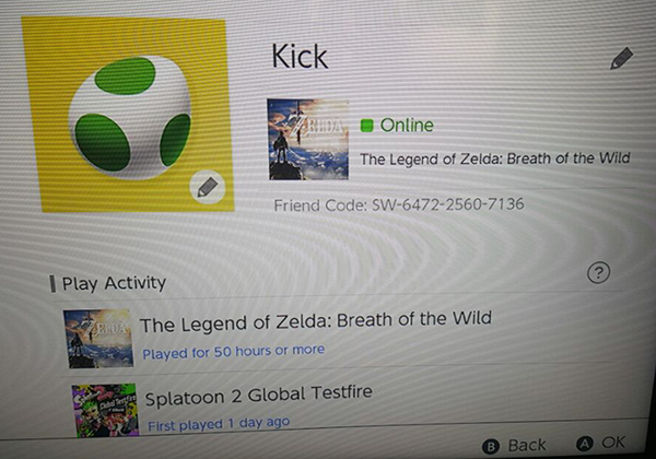 Nintendo Switch Friend Code