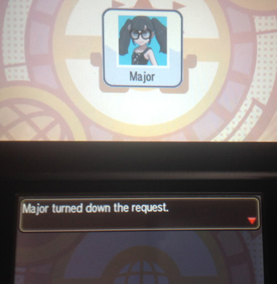 Player turned down the request - Pokemon Sun/Moon