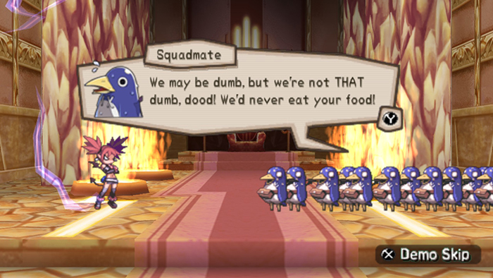 Etna confronts Prinnies in Prinny 1: Can I Really Be The Hero?