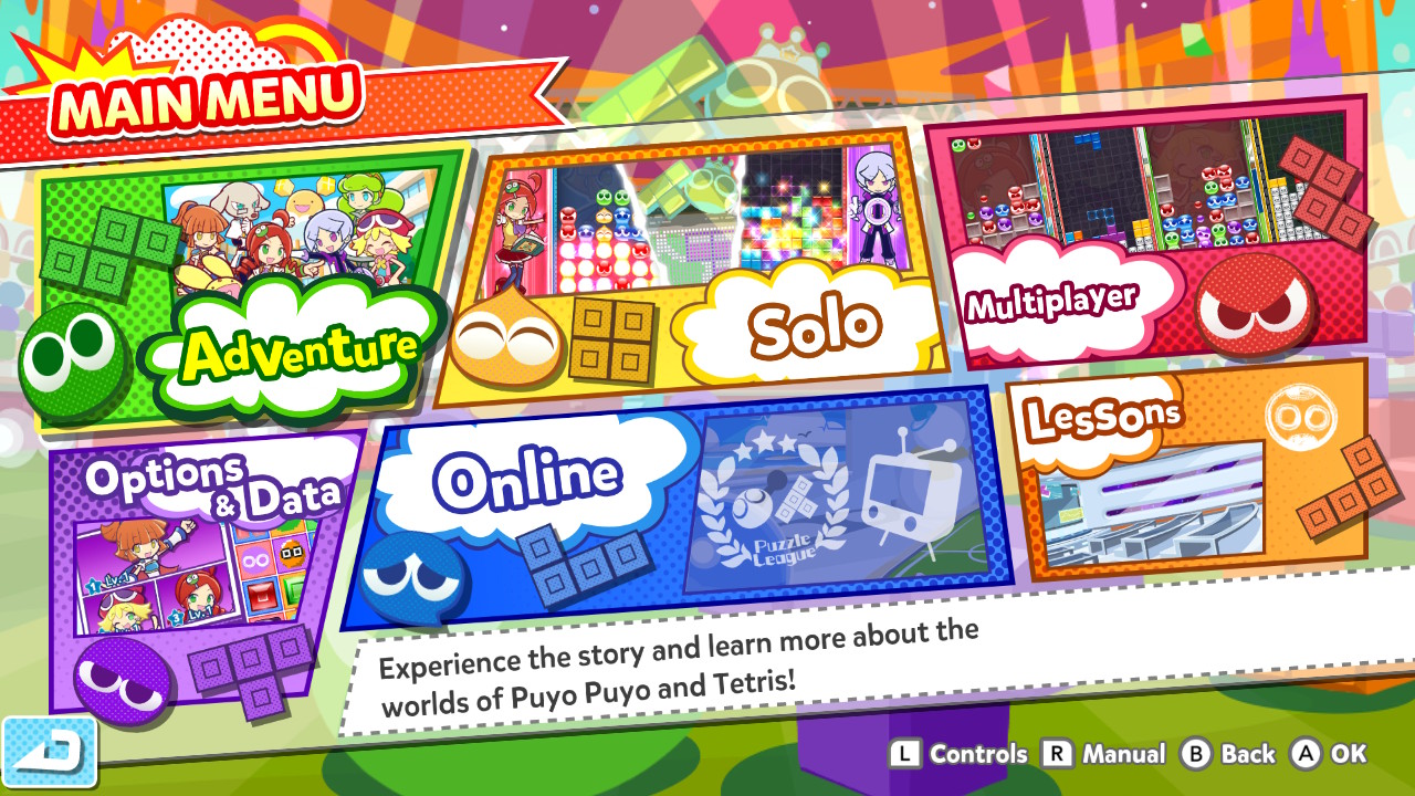 Puyo Puyo Tetris 2 - Menu