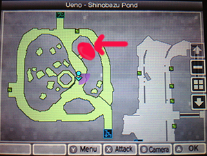 Shinobazu Pond Map - Shin Megami Tensei IV