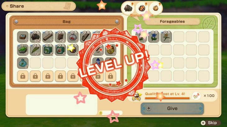 Nature sprites in Story of Seasons: Grand Bazaar