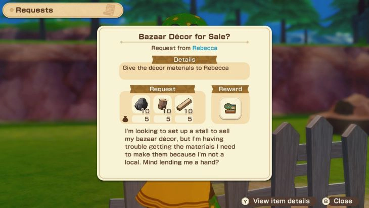 Side quests in Story of Seasons: Grand Bazaar
