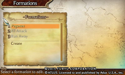 Creating different battle formations in The Legend of Legacy