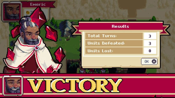 Wargroove 2 Conquest Mode Victory screen