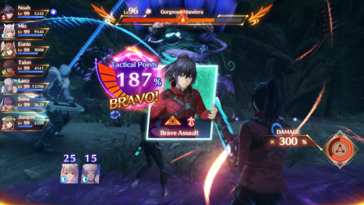 Getting a Bravo rating in a Chain Attack in Xenoblade Chronicles 3