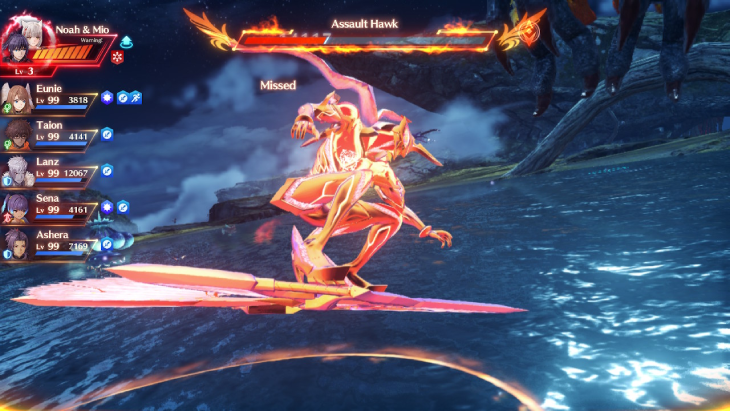 Using an Ouroboros Talent Art against superboss Perilwing Ryuho in Xenoblade Chronicles 3