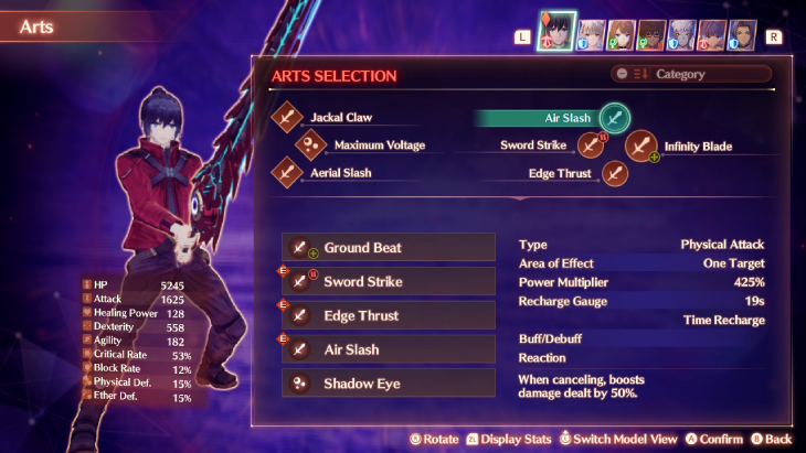 Using Swordmaster and Air Slash in Xenoblade Chronicles 3