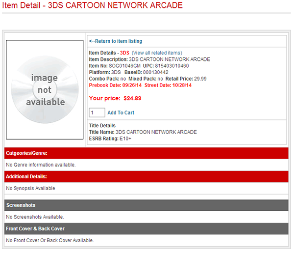 Cartoon Network Arcade Release Date and Price leak