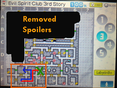 Correct order to walk through the rooms to unlock the door in the 3rd floor of the Evil Spirit Club in Persona Q