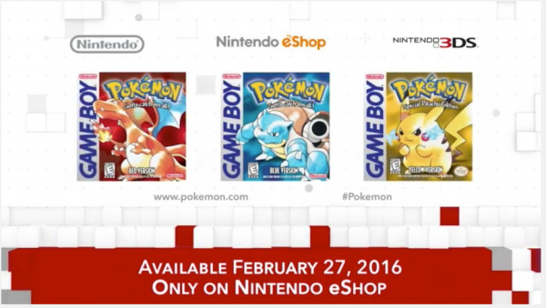 first gen pokemon game 3ds virtual console