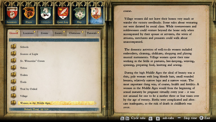 An explanation of the role of women in Bohemian society in Kingdom Come Deliverance.