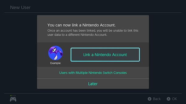 Link a Nintendo Account - Nintendo Switch