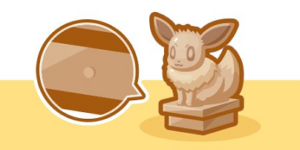 Bronze Eevee statue in Magikarp Jump