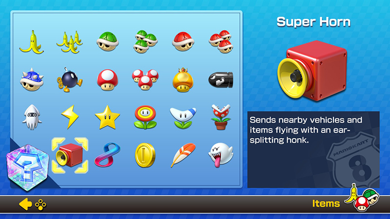 Mario Kart 8 Deluxe Items