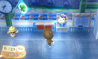 Monkey at Train Station in Animal Crossing: New Leaf