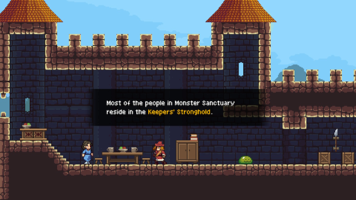 The introductory cutscene in Monster Sanctuary