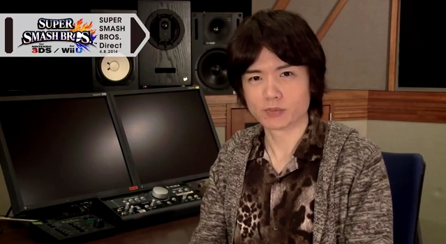 Sakurai in the Super Smash Bros Direct