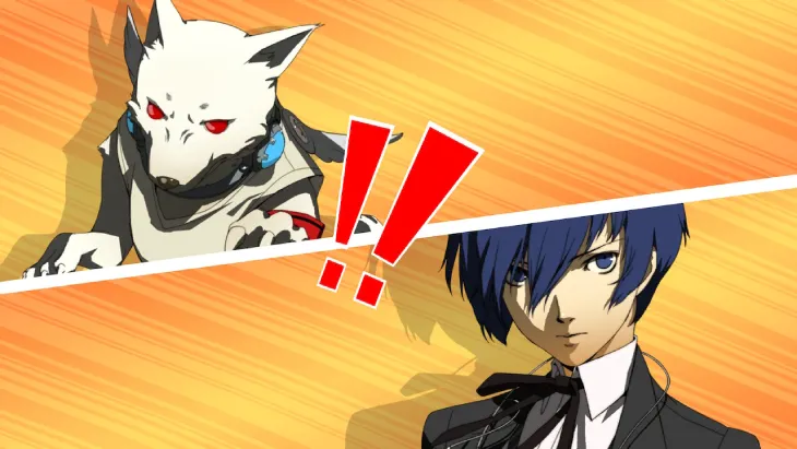Using a co-op attack with Koromaru in Persona 3 Portable