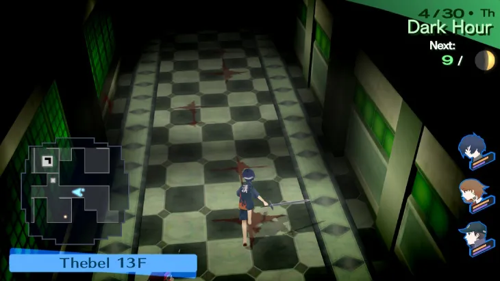 Exploring the tower Tartarus in Persona 3 Portable