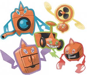 Photo of the different forms of Rotom