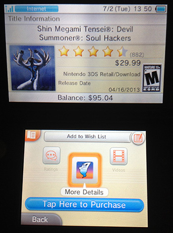 Shin Megami Tensei: Devil Summoner: Soul Hackers Nintendo eShop Sale