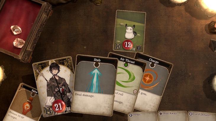 Choosing an attack in Voice of Cards: The Forsaken Maiden